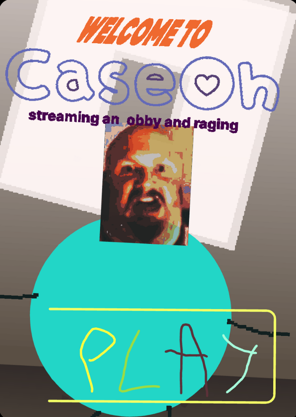 Caseoh Streaming an Obby and Raging by TyrhanFurri