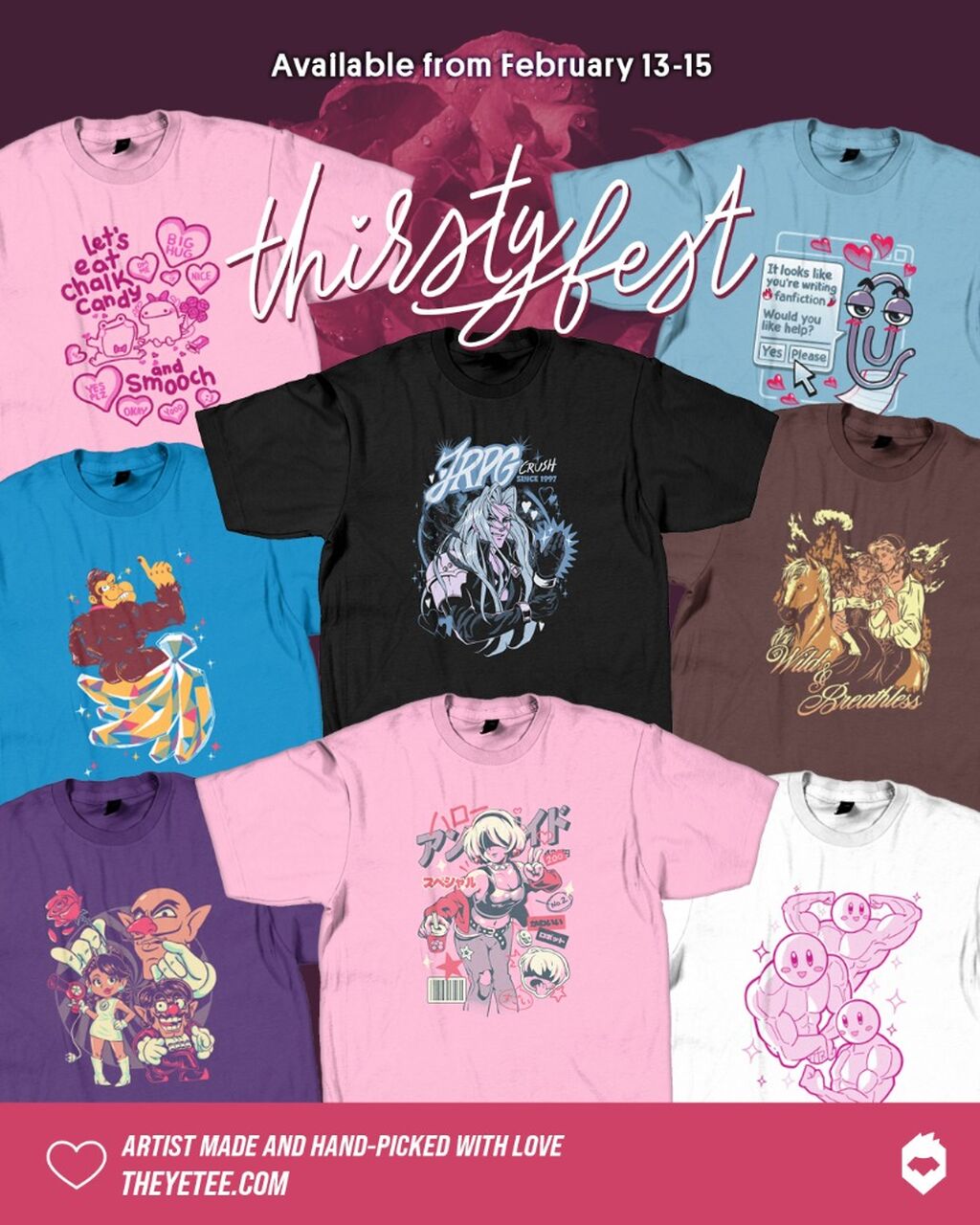 Say 'Be Mine' to These 8 Fun & Flirty Tees for Thirstyfest Now Thru 2/16