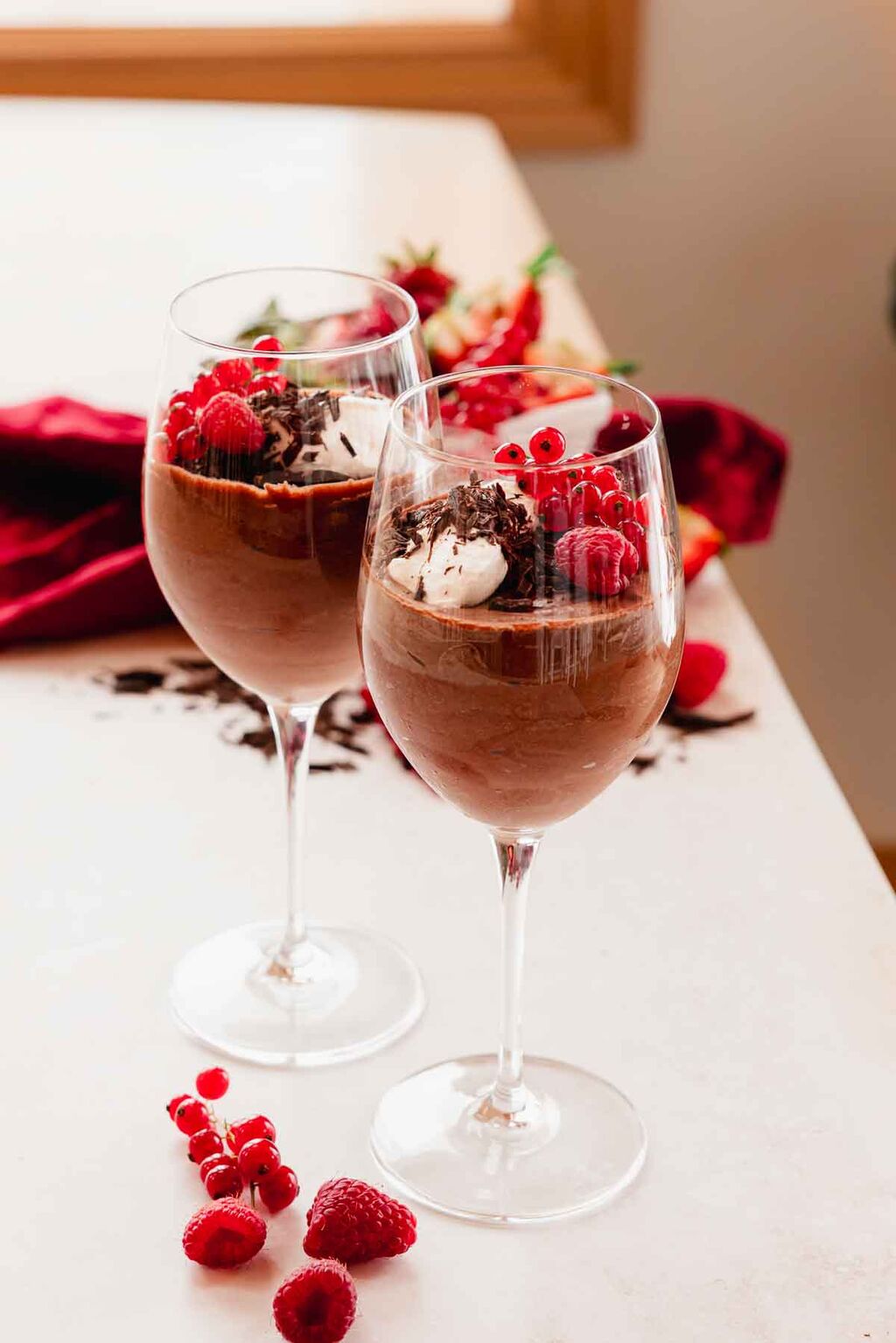 Red Wine Eggless Chocolate Mousse