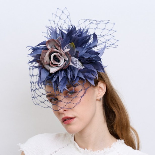 Blue Rose Feather Percher