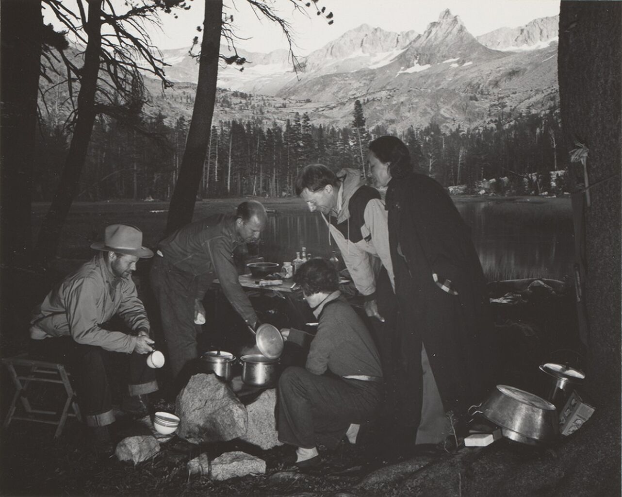 Ansel Adams. Untitled (David McAlpin, Al Rhode, Godrey Rockefeller, Georgia O'Keeffe, and Helen Rockefeller), 1938