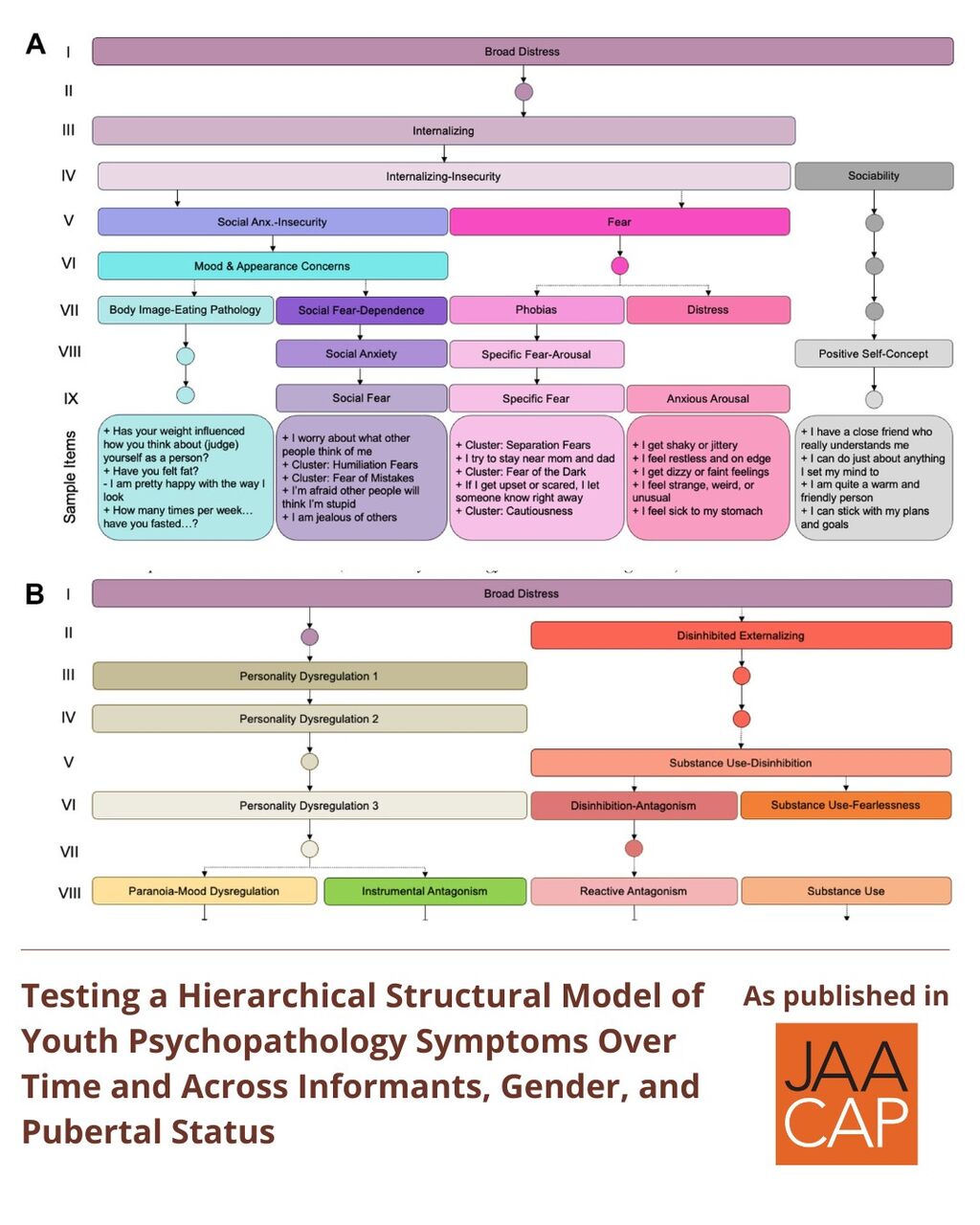 JAACAP AIP Testing a Hierarchical Structural Model of Youth Psychopathology Symptoms Over Time and Across Informants, Gender, and Pubertal Status