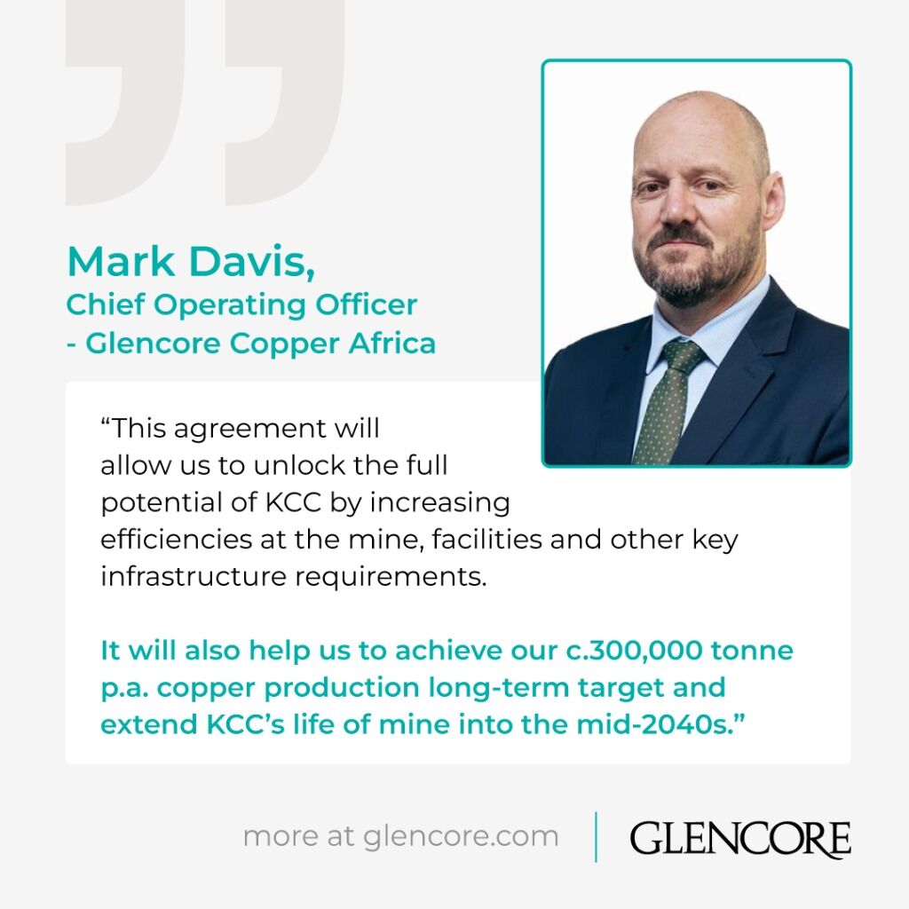 Glencore finalises agreement with G&eacute;camines for land access at KCC