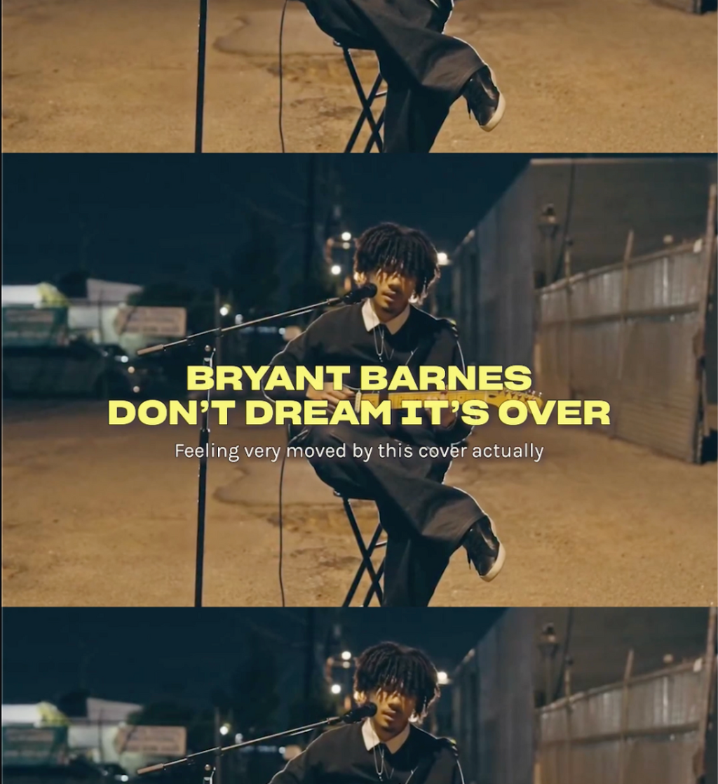 LISTEN TO BRYANT BARNES' 'DON'T DREAM IT'S OVER' HERE