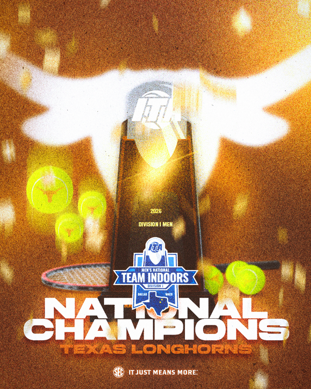No. 7 Texas wins program&rsquo;s first ITA Men's Team Indoors National Championship