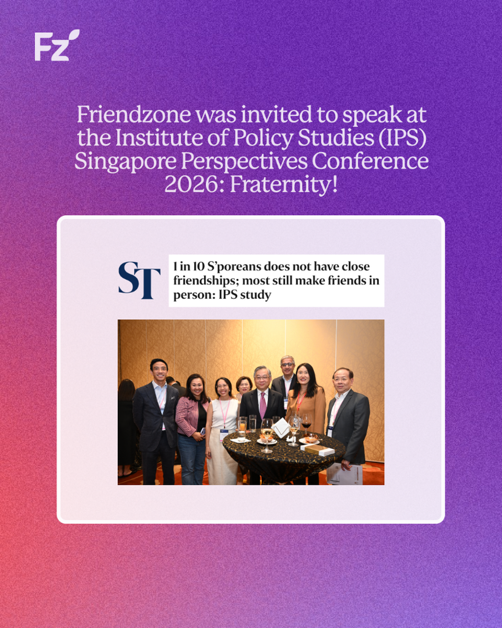Feature: 1 in 10 S&rsquo;poreans does not have close friendships; most still make friends in person: IPS study