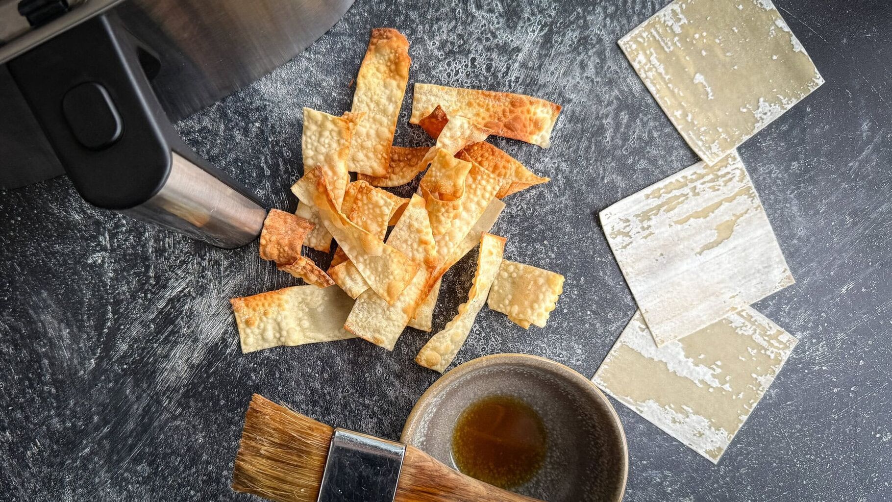 Incroyables chips de wonton au air fryer 