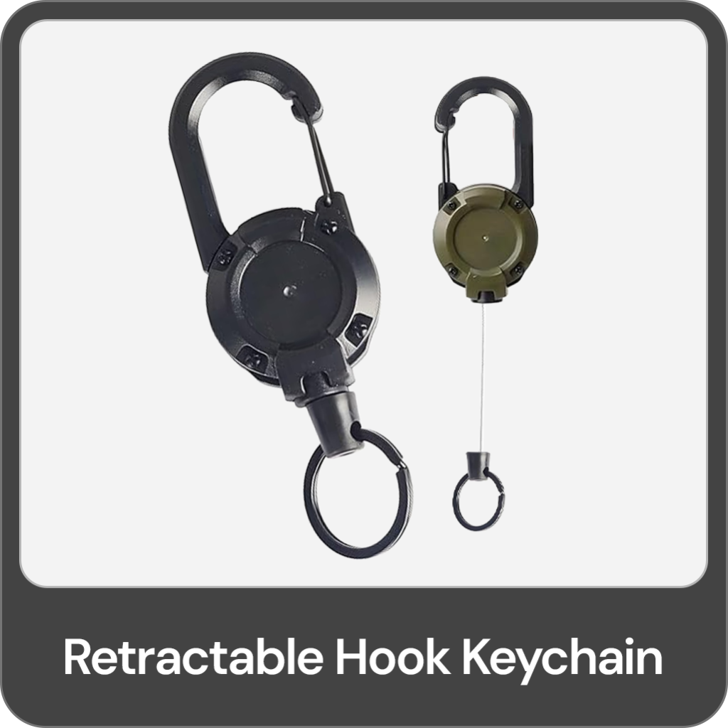 Retractable Hook Keychain