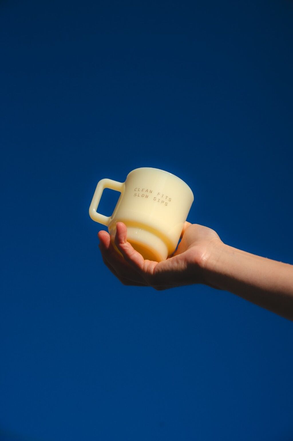 Handmade Japanese Olde Milk-Glass Mug 