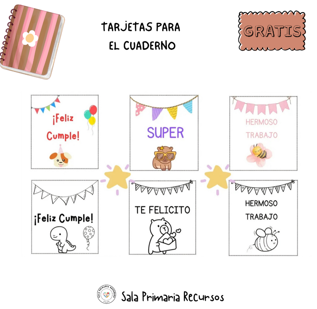 Tarjetas cuaderno
