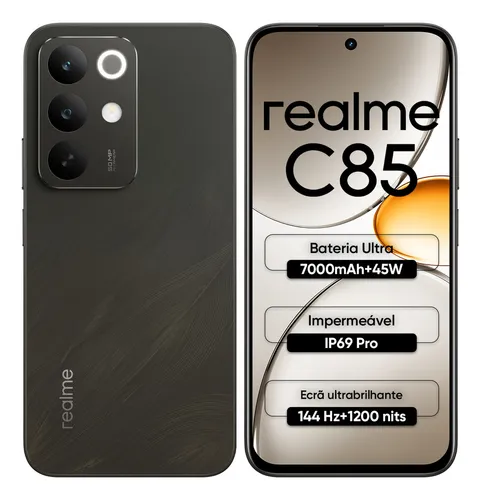 Realme C85 256gb 8gb Ram  Bateria 7000mah 144hz Ip69 Pro Imperme&aacute;vel - R$ 1.380