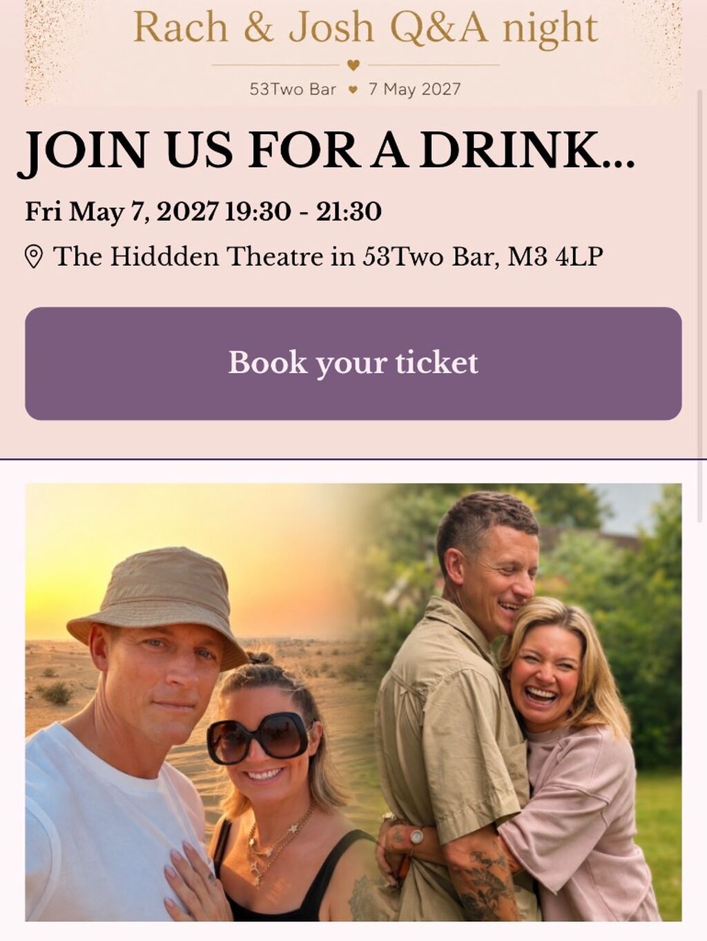 An Evening With Part Time Working Mummy 7th May 2027