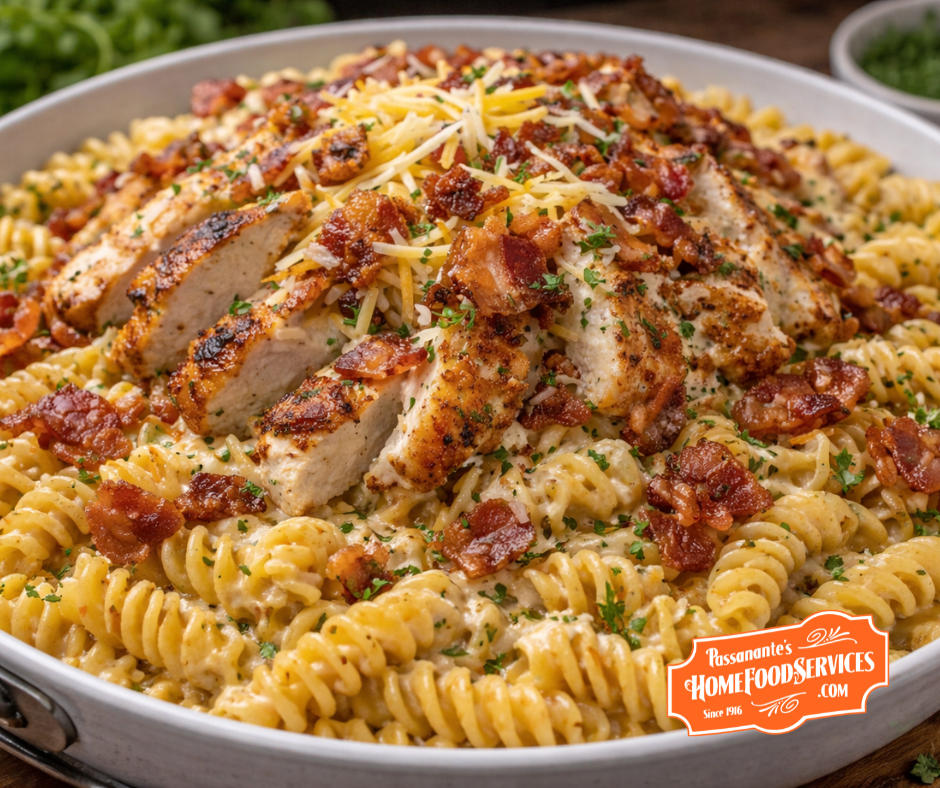 Creamy Chicken Bacon Ranch Pasta