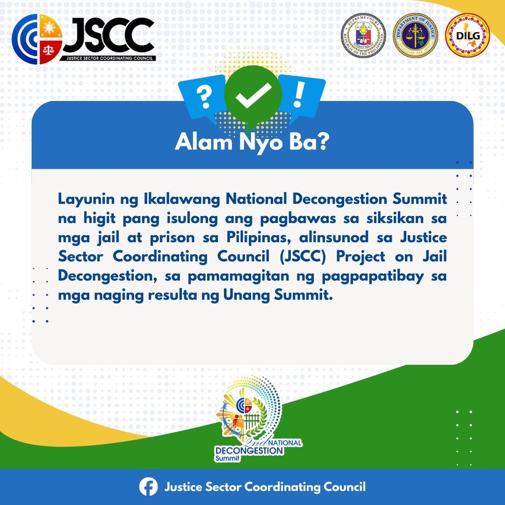 DALAWANG ARAW NA LANG bago ang 𝟮𝗻𝗱 𝗡𝗮𝘁𝗶𝗼𝗻𝗮𝗹 𝗗𝗲𝗰𝗼𝗻𝗴𝗲𝘀𝘁𝗶𝗼𝗻 𝗦𝘂𝗺𝗺𝗶𝘁 ng Justice Sector Coordinating Council