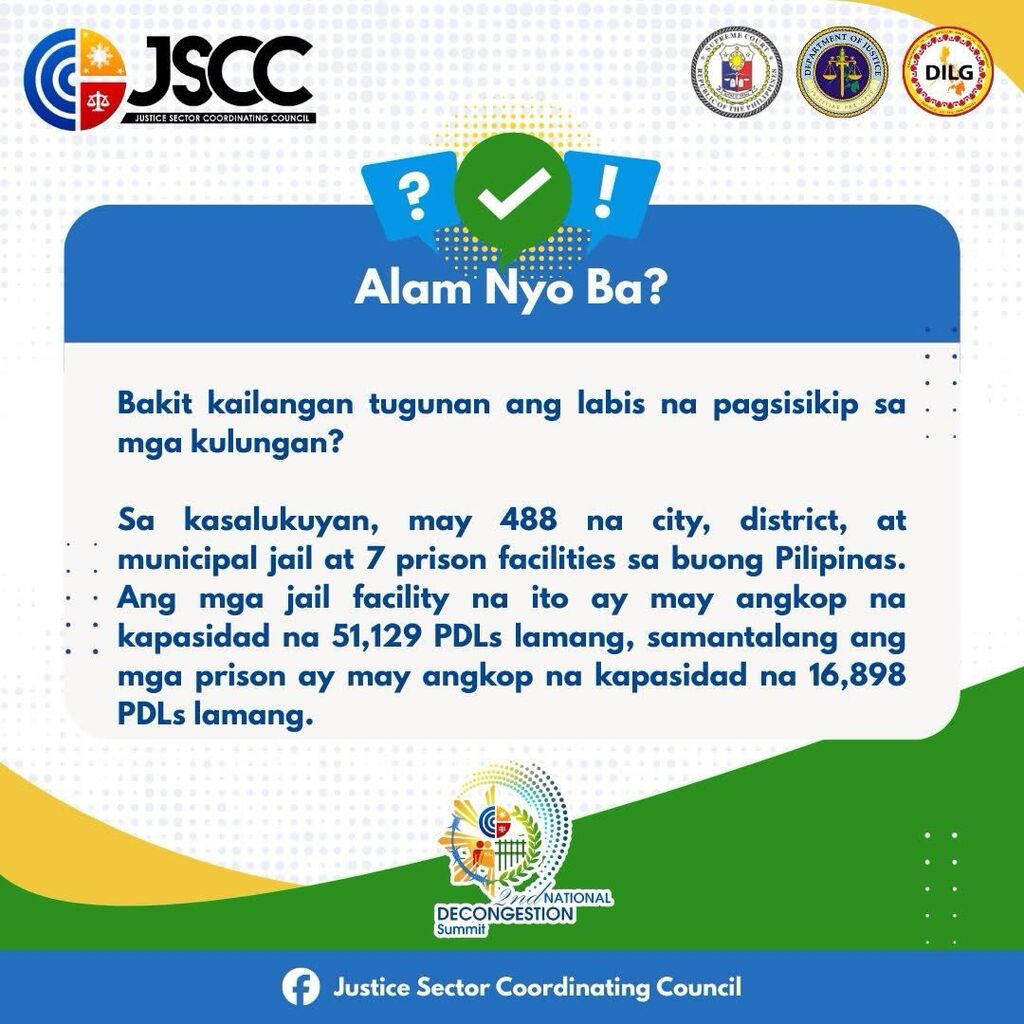 ISANG ARAW NA LANG bago ang 𝟮𝗻𝗱 𝗡𝗮𝘁𝗶𝗼𝗻𝗮𝗹 𝗗𝗲𝗰𝗼𝗻𝗴𝗲𝘀𝘁𝗶𝗼𝗻 𝗦𝘂𝗺𝗺𝗶𝘁 ng Justice Sector Coordinating Council