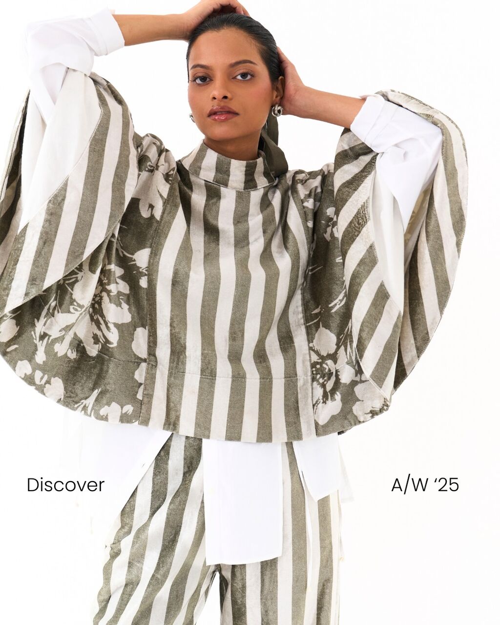 Wide Hem Poncho Set