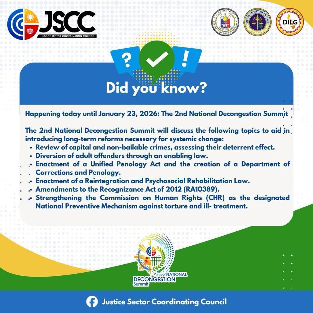 The three-day 𝟮𝗻𝗱 𝗡𝗮𝘁𝗶𝗼𝗻𝗮𝗹 𝗗𝗲𝗰𝗼𝗻𝗴𝗲𝘀𝘁𝗶𝗼𝗻 𝗦𝘂𝗺𝗺𝗶𝘁 of the Justice Sector Coordinating Council
