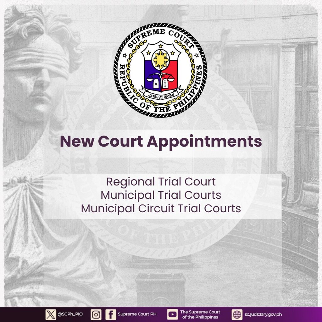 List of the newly-appointed judges