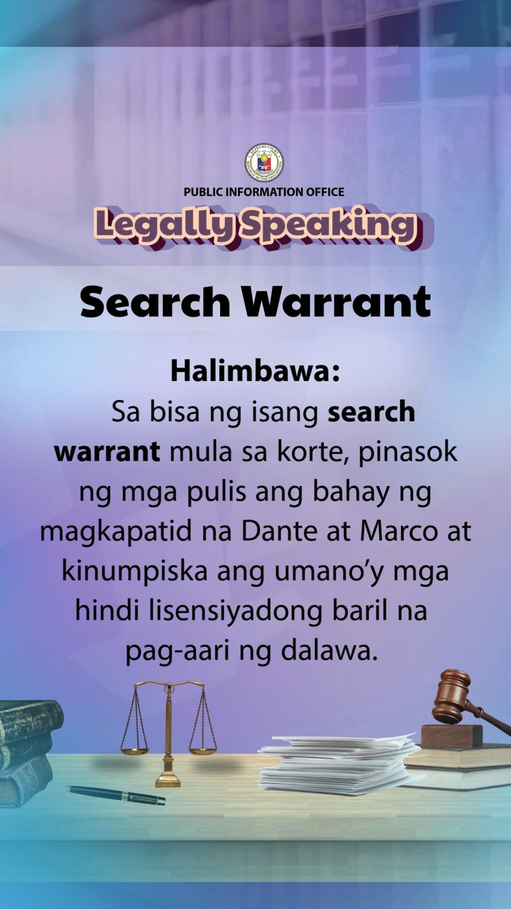 #SCphLegallySpeaking Search Warrant