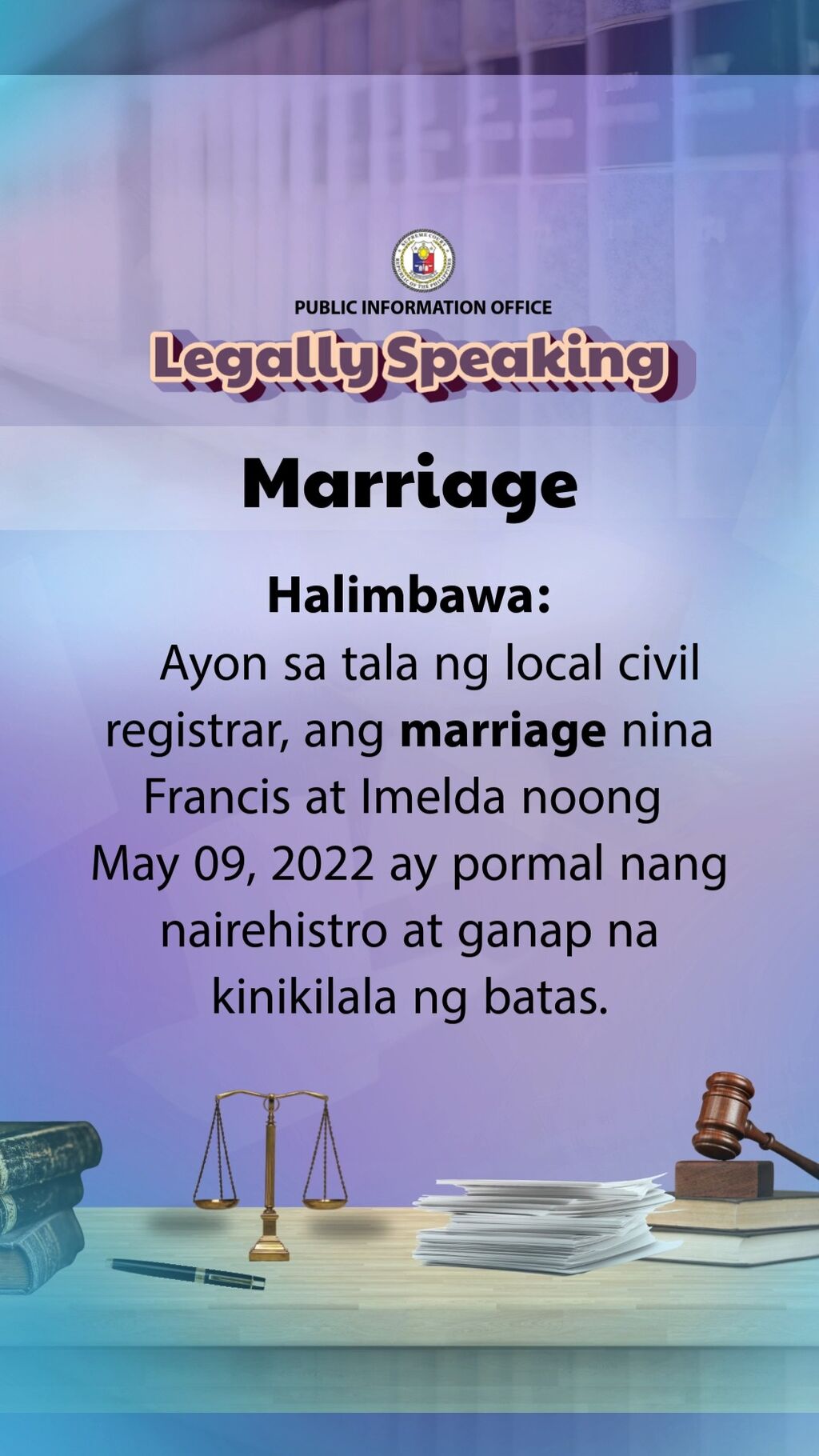 #SCphLegallySpeaking Marriage
