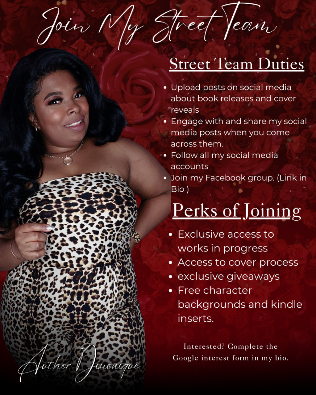 Join Dimonique&rsquo;s Street Team