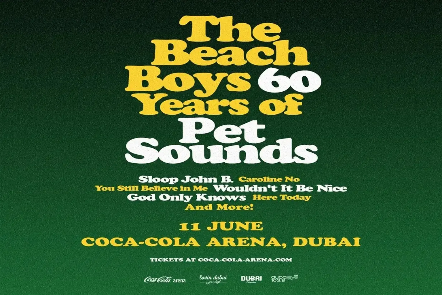 Fun, Fun, Fun! The Beach Boys Dubai Concert to Celebrate '60 Years of Pet Sounds' in June 2026