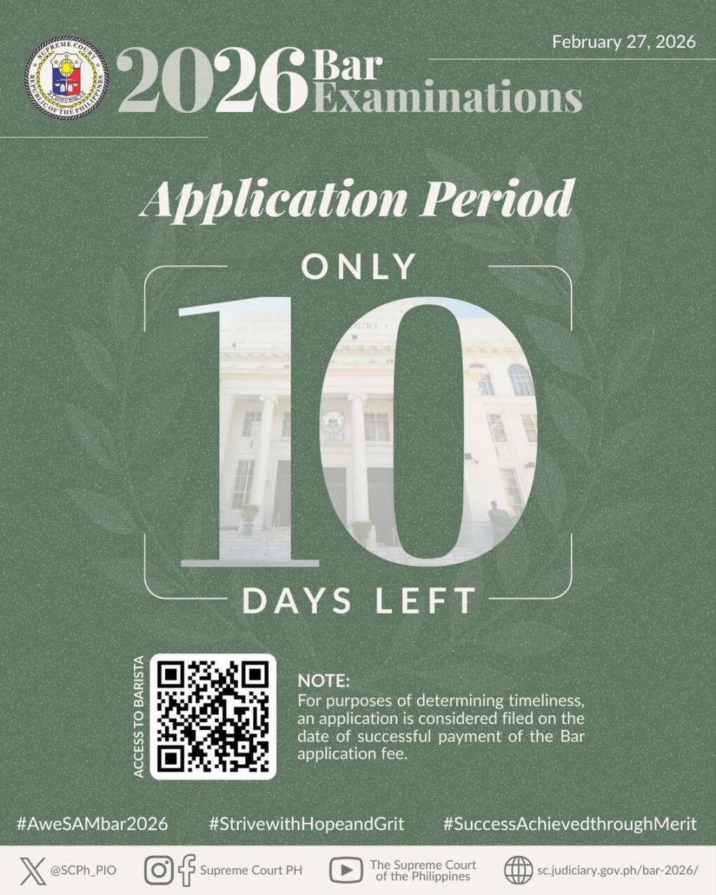 #Bar2026 application