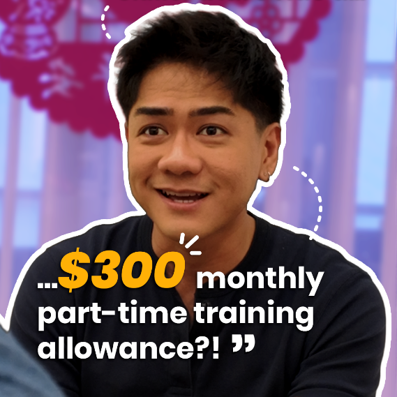 $300 monthly part-time training allowance