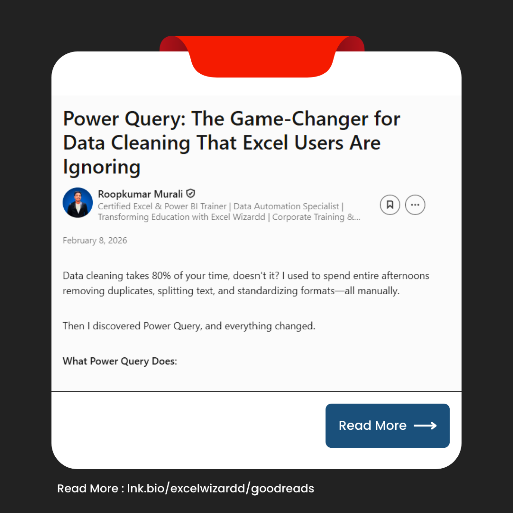 🔍 🔄 Power Query: The Game-Changer for Data Cleaning That Excel Users Are Ignoring 