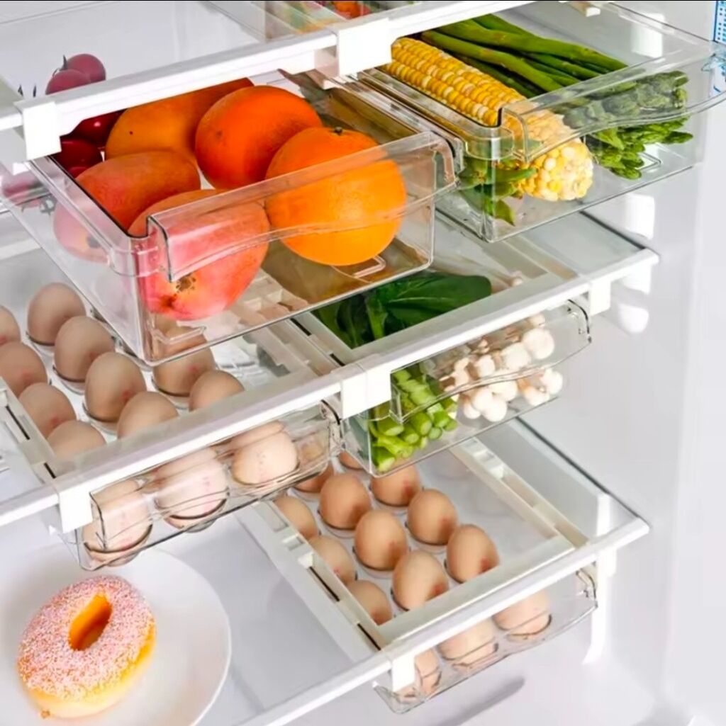 Transparent Fridge Organiser منظم ثلاجة شفاف