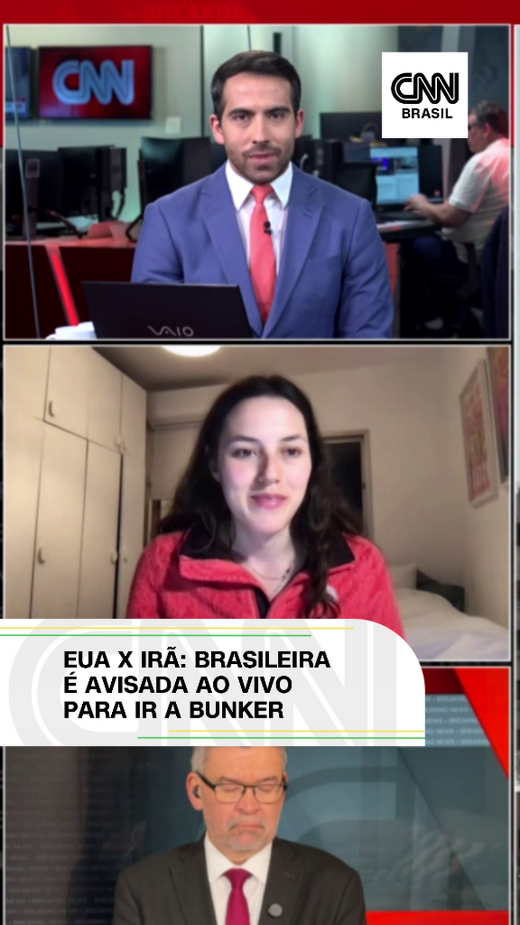 EUA x Ir&atilde;: brasileira &eacute; avisada ao vivo para ir a bunker