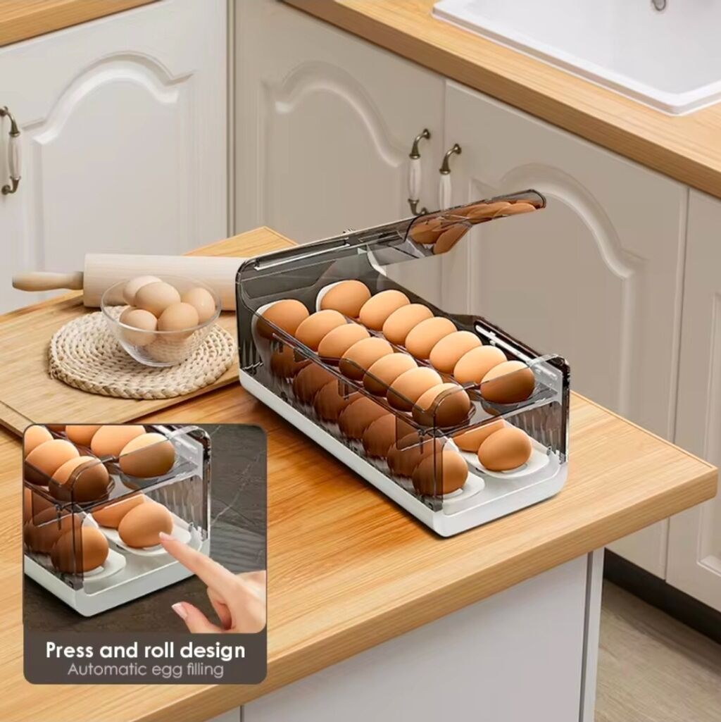 Press & Roll Eggs Organiser منظم بيض الضغط واللف