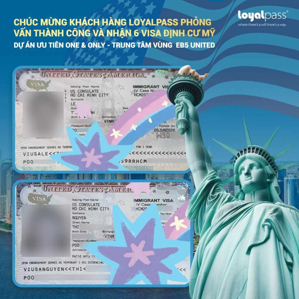 ️Loyalpass h&acirc;n hoan ch&uacute;c mừng th&ecirc;m một kh&aacute;ch h&agrave;ng Phỏng vấn v&agrave; nhận Visa định cư th&agrave;nh c&ocirc;ng từ dự &aacute;n One & Only️