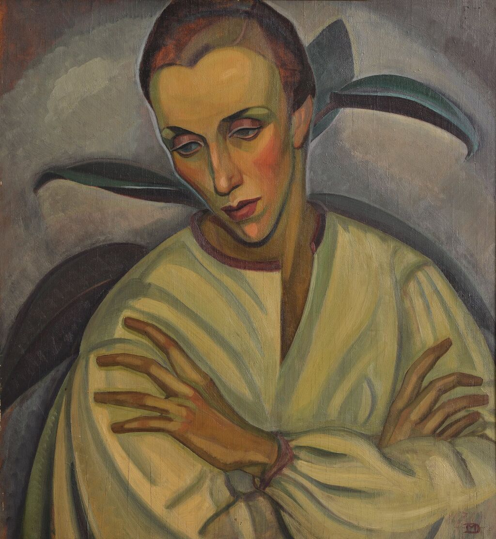 Marian Dale Scott,&nbsp;Portrait of Lois Gordon in a Russian Dress, 1935&nbsp; | McMichael Magazine