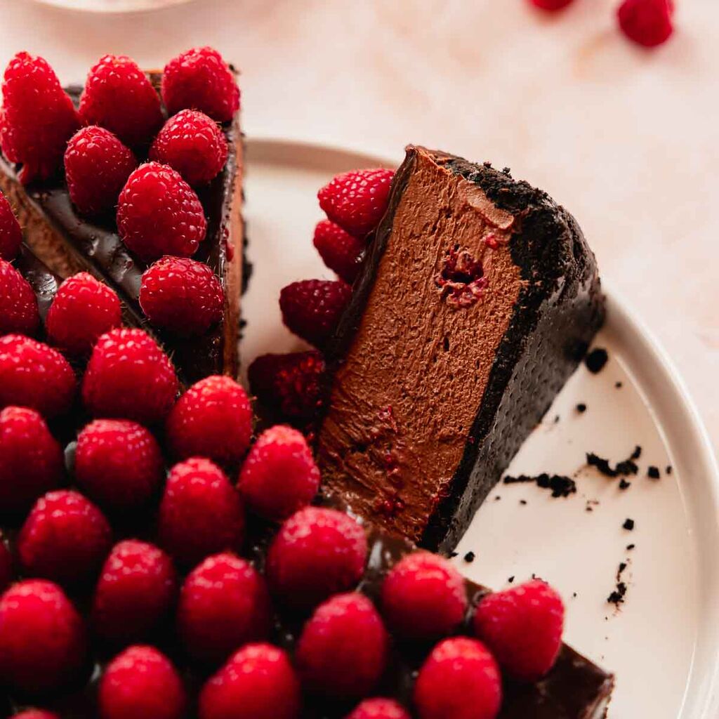 Chocolate and Raspberry Cheesecake