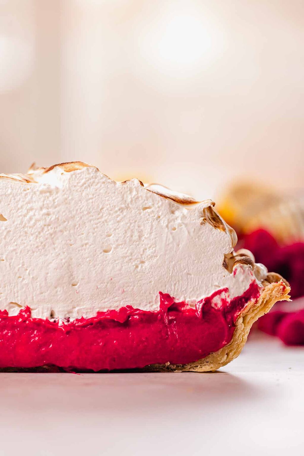 Raspberry Meringue Pie with Mile High Meringue