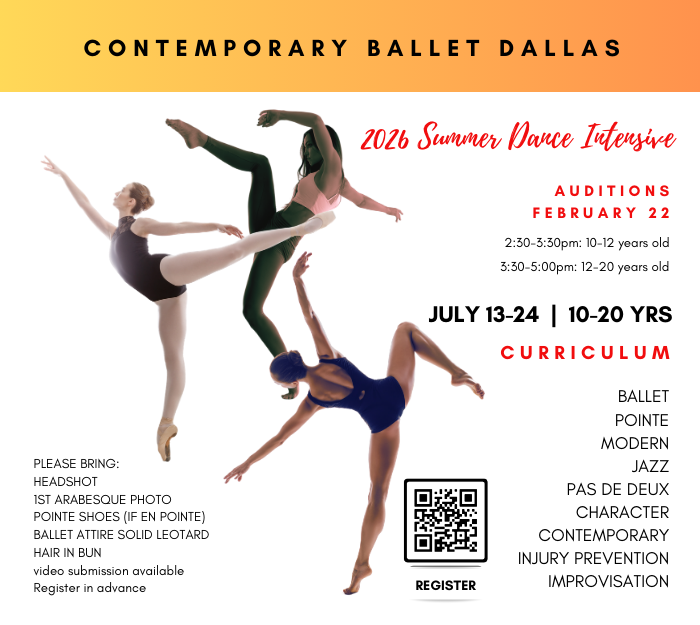 Missed Audition?? Submit Video Submissions by April 30 for Summer Dance Intensive held July 13-24