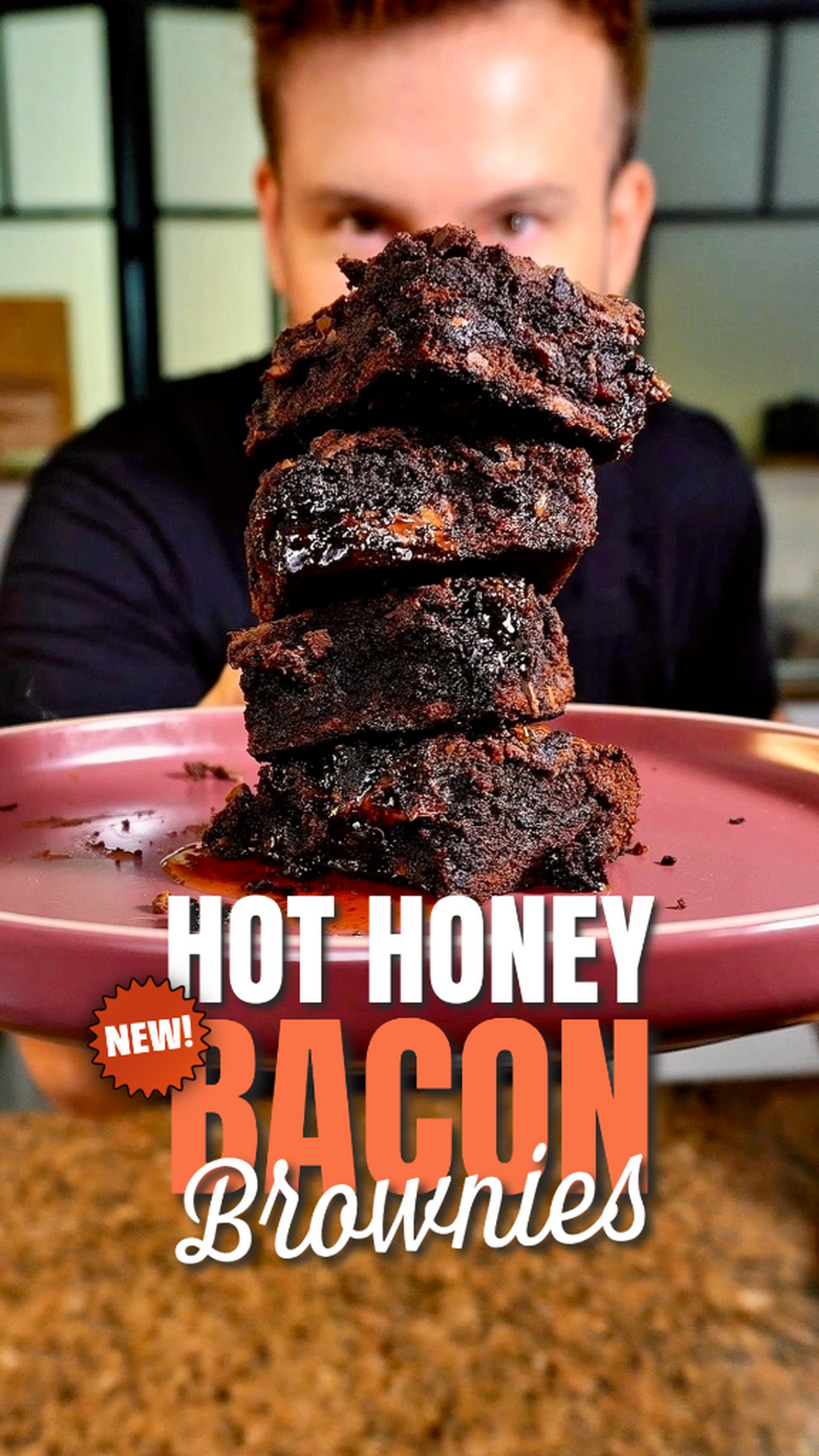 Hot Honey Bacon Brownies