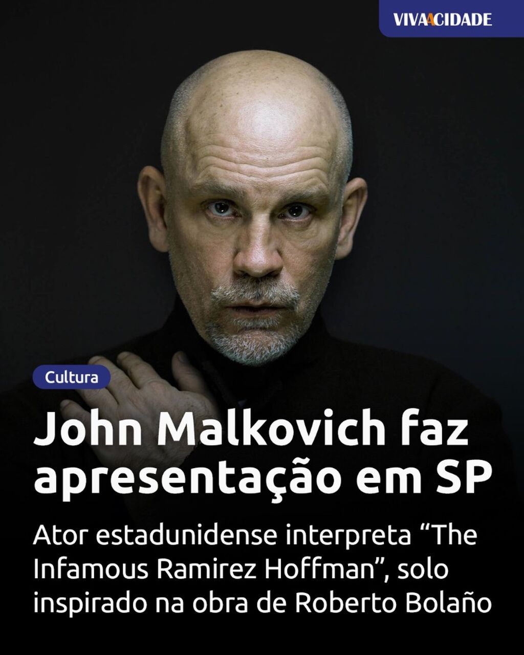 John Malkovich faz apresenta&ccedil;&atilde;o em SP