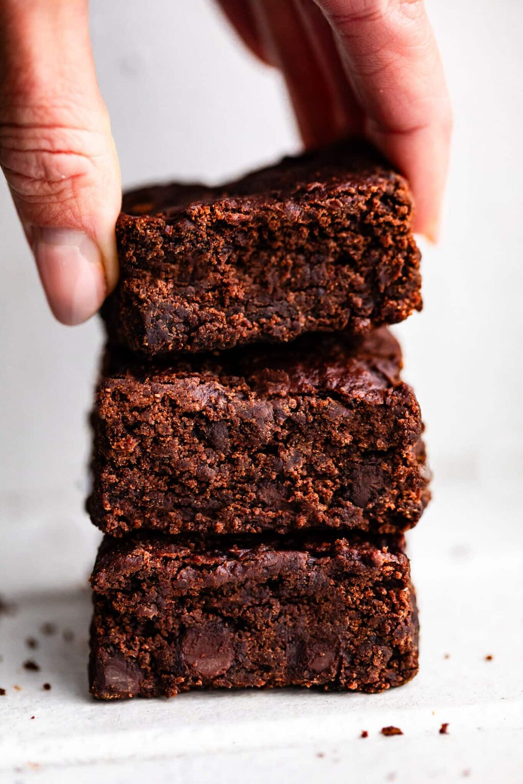 Vegan Black Bean Brownies with Chocolate Chips - Cotter Crunch