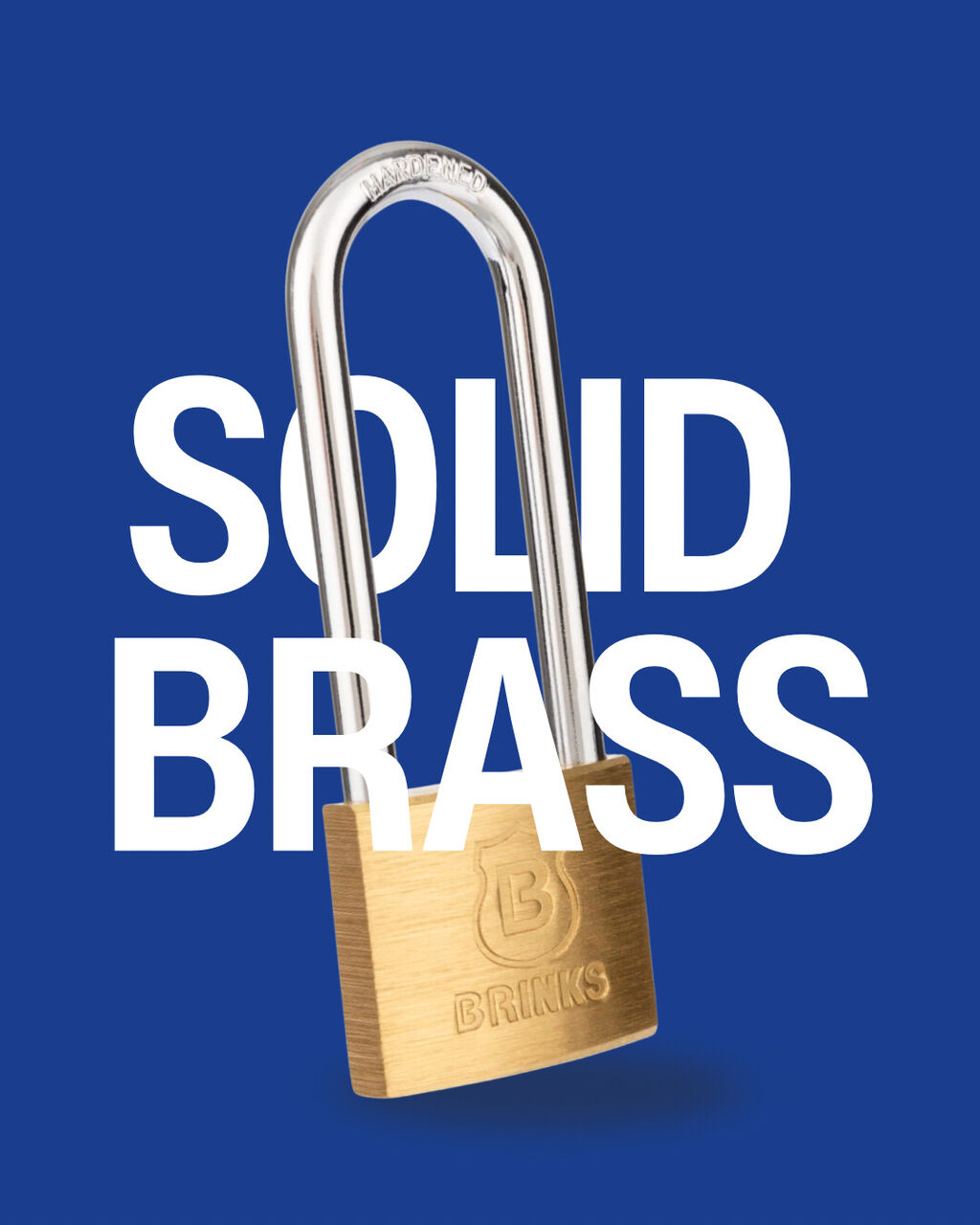 40mm Solid Brass Keyed Padlock, 2-1/2" Shackle Clearance