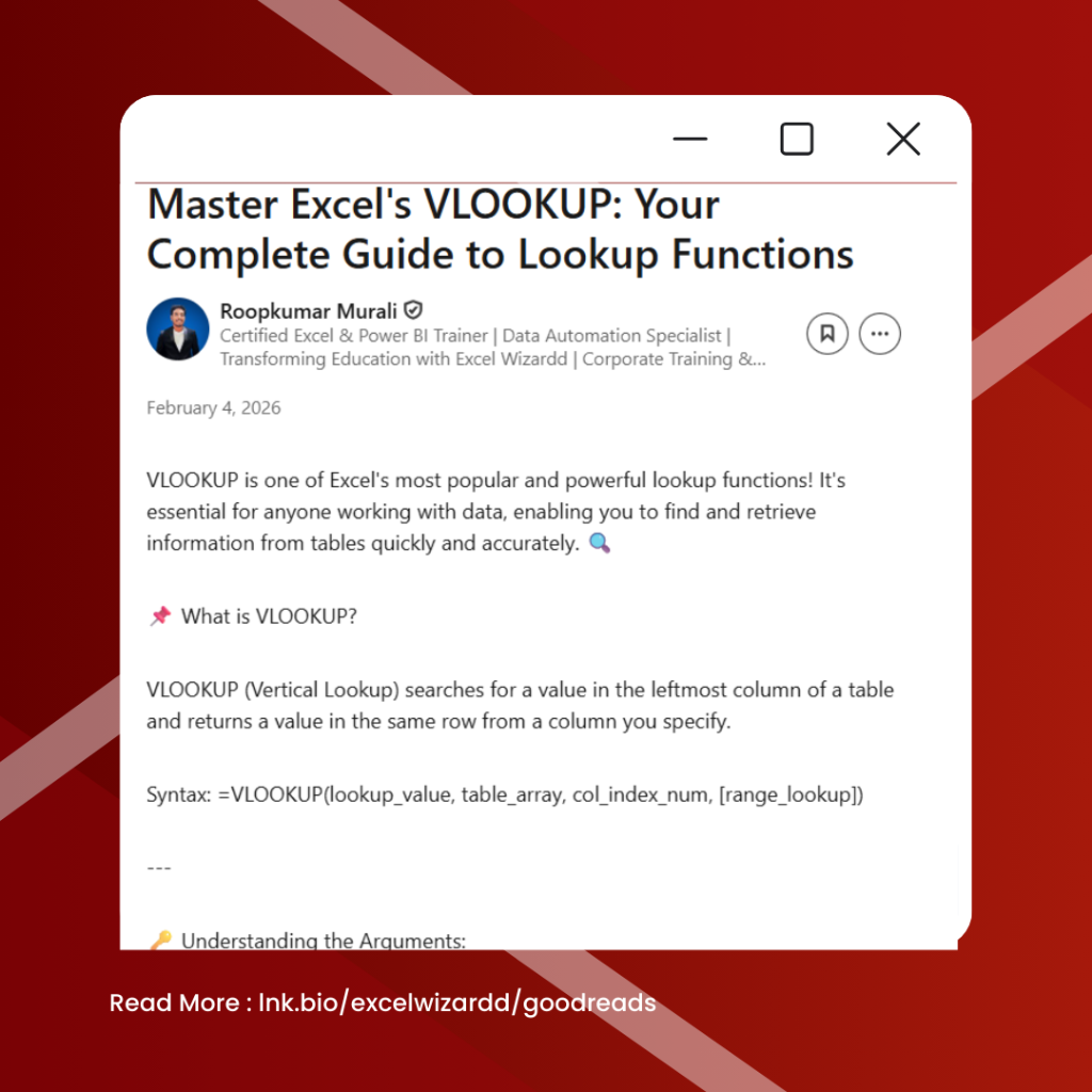🔎 Master Excel's VLOOKUP: Your Complete Guide to Lookup Functions 