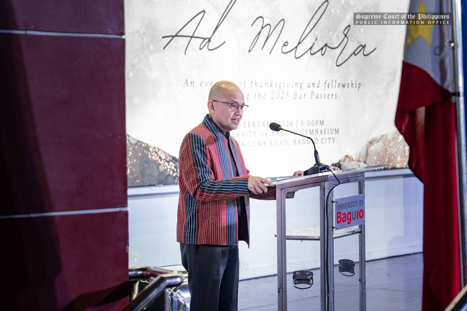 Senior Associate Justice Leonen Urges New University of Baguio Lawyers to Uphold Moral Courage