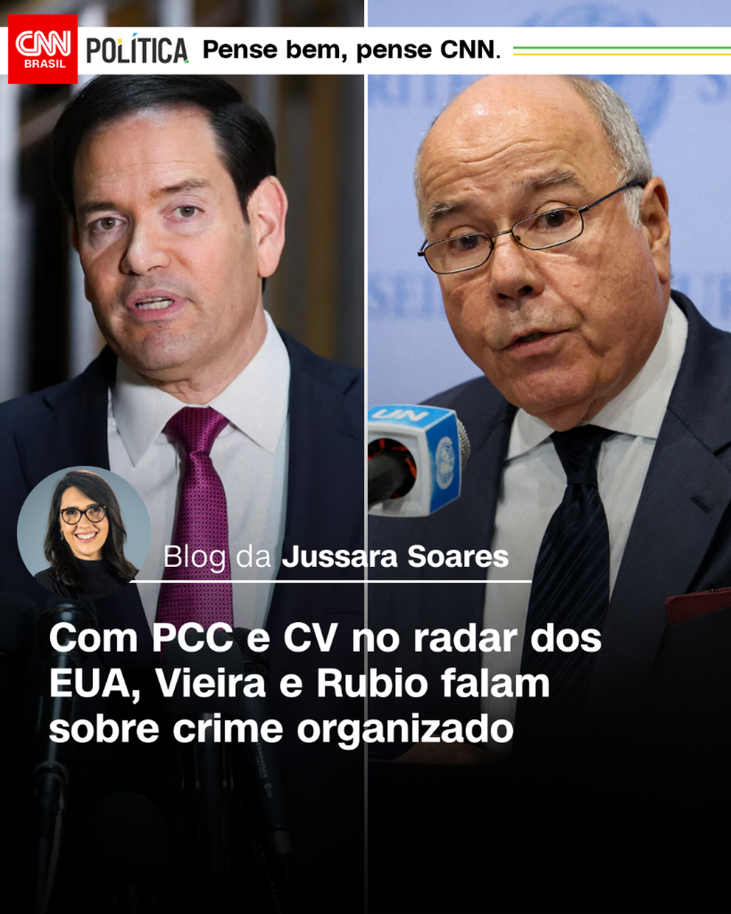 Com PCC e CV no radar dos EUA, Vieira e Rubio falam sobre crime organizado