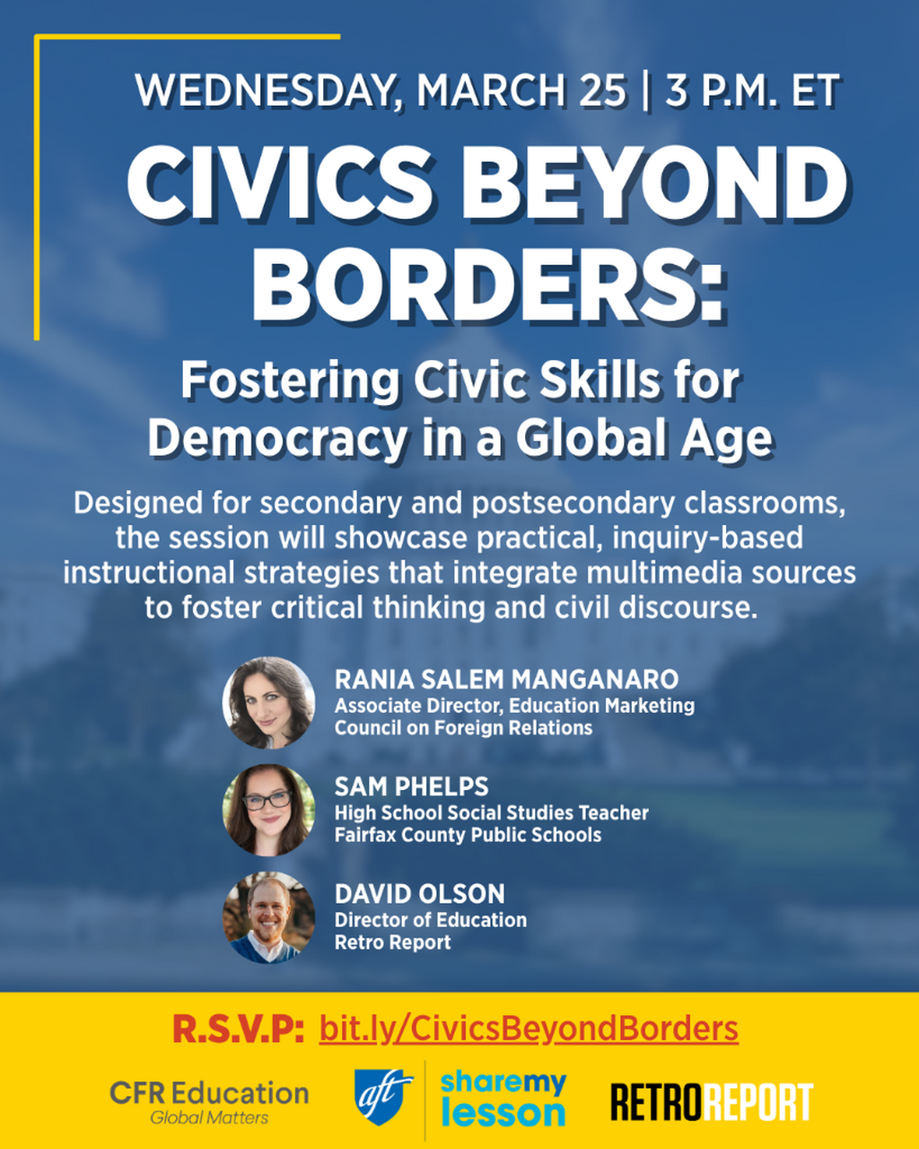 R.S.V.P. to Civics Beyond Borders: Fostering Civic Skills for Democracy in a Global Age