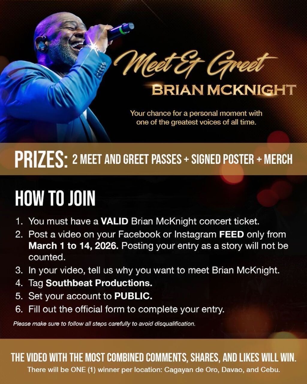 Win a meet & greet with R&B legend Brian McKnight