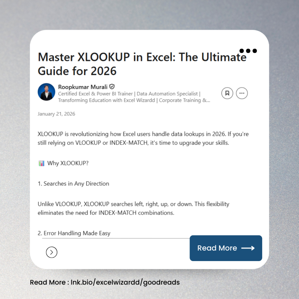 🔍 Master XLOOKUP in Excel: The Ultimate Guide for 2026 