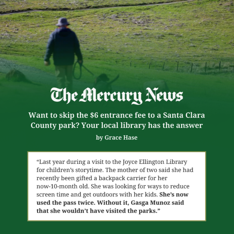 The Mercury News article about the Santa Clara County park passes.