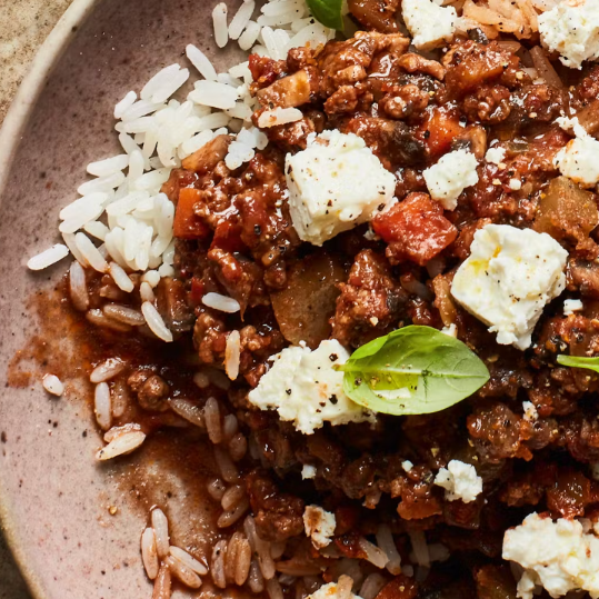 Quick lamb & mushroom rag&ugrave;
