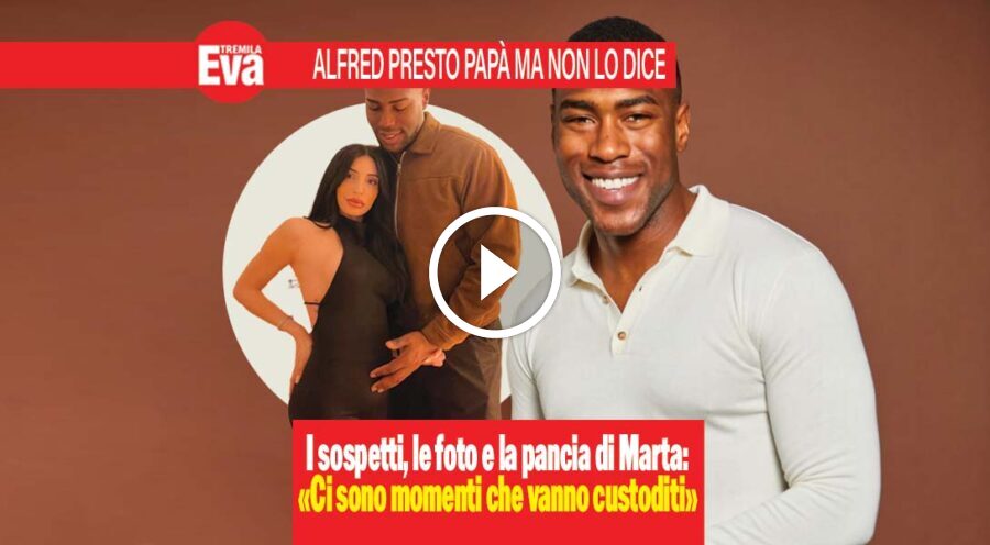 Alfred Ekhator e Marta Capuozzo, il pancino c'&egrave; e si vede!